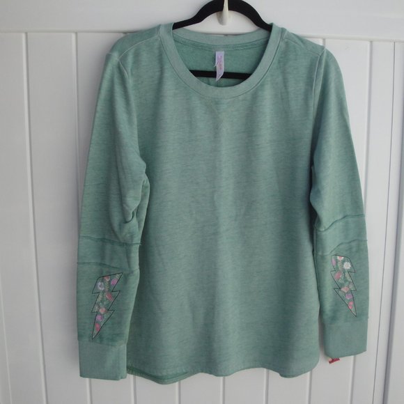 Sleep Sweatshirt Women's Long Sleeve Green Med and Large - Picture 4 of 6
